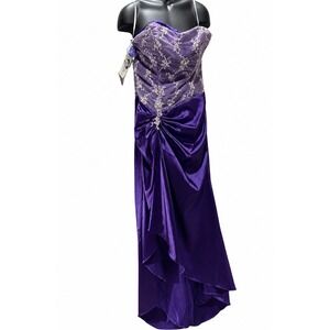 NWT Do You Love Me Size 20 Purple Corset Prom Dress Y2K Fairycore Gown Beaded